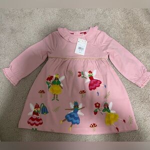 NWT Baby Boden Boto Pink Fairies Pink Dress Baby Girl